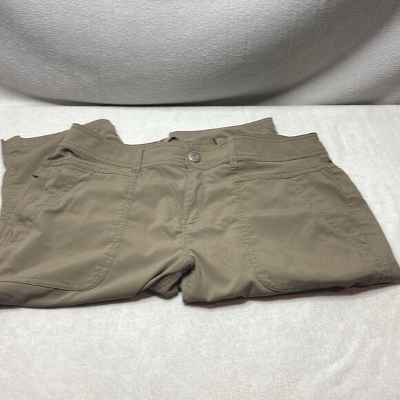 Prana Khaki walking shorts/capris size 10 - Picture 2 of 7